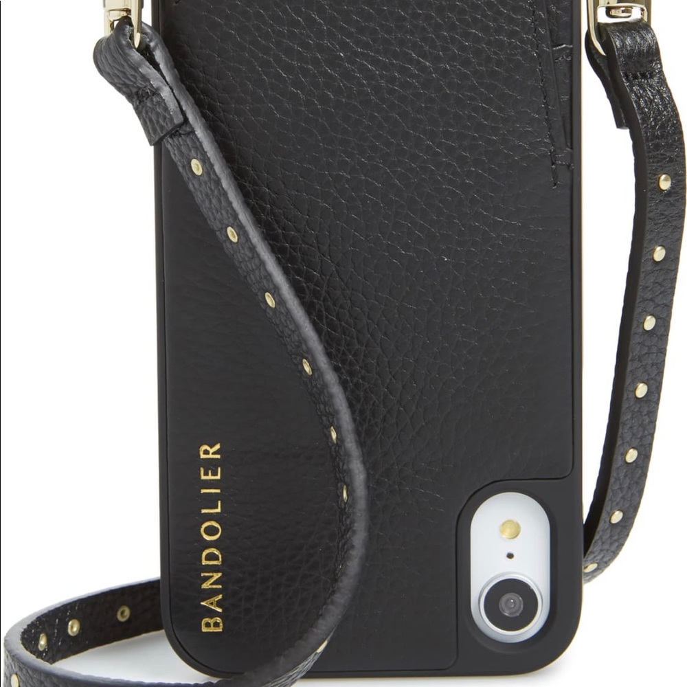 Bandolier used black leather wallet phone case